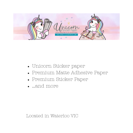 Unicorn Sticker Paper