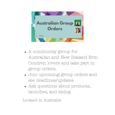 Erin Condren Australian Group Orders
