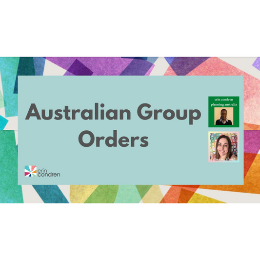 Erin Condren Australian Group Orders
